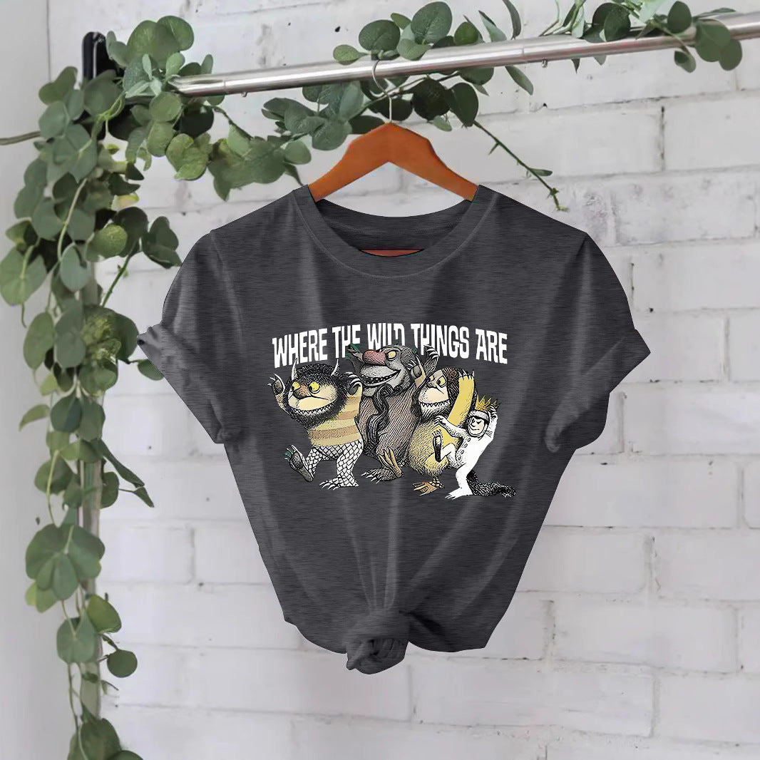 Printed Short Sleeve Monster